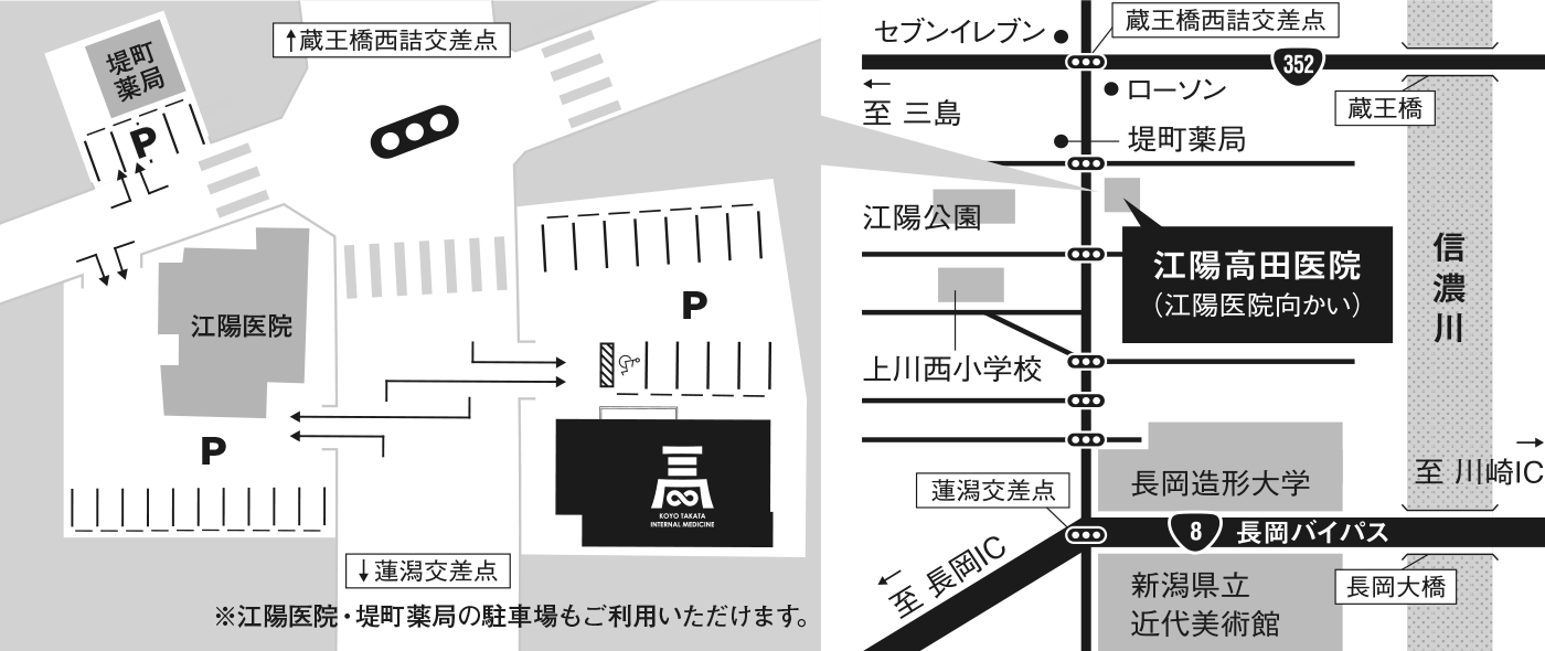 江陽高田医院近隣マップ